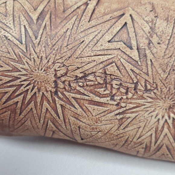 Hand-made Pottery Dragonfly Leaf-Shaped Jewelry Trinket Tray Dish 9.5" Long - Picture 6 of 14